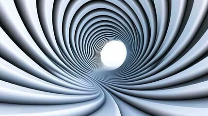 Abstract Swirling Tunnel of Light and Shadow
