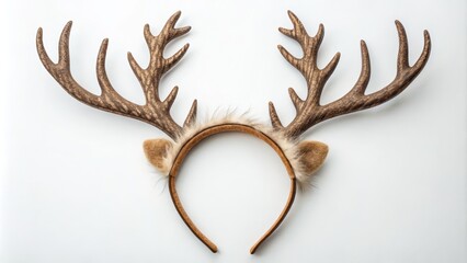 Pair of Reindeer Antler Headbands for Festive Celebrations