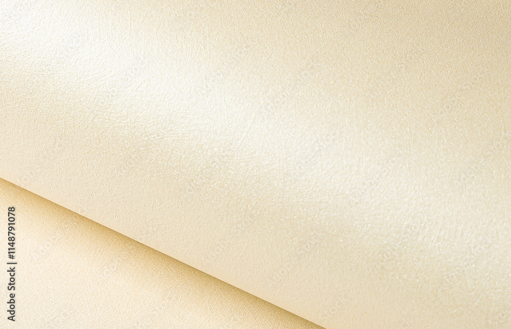 Poster Beige paper texture with a luminous, pearlescent finish and smooth, fibrous surface. The light, neutral tones and subtle satin gradient exude a natural elegance, making it ideal