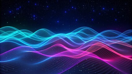 Dynamic Holographic Waves Flowing in a Starry Night Background