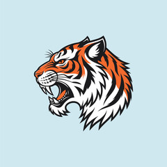 A tiger head vector is a digital, scalable illustration of a tiger's face, featuring bold lines and vibrant colors, often used in logos and artwork.