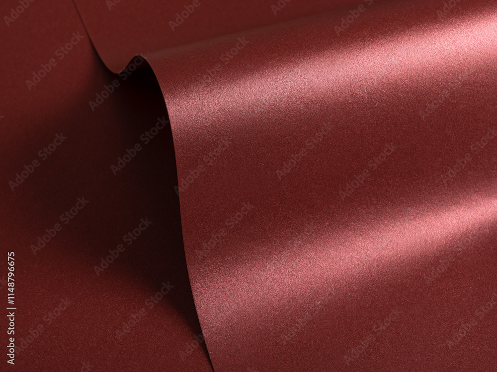 Aufkleber burgundy red metallic paper texture with a pearlescent sheen and wavy shapes. the glossy satin finis