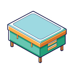 Minimalist Box Spring Vector Illustration