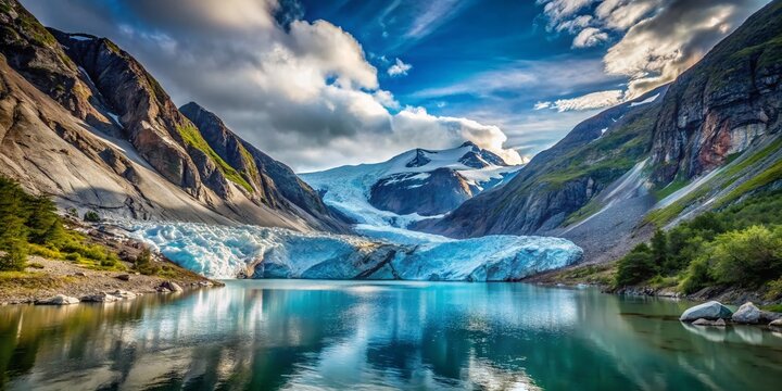 Briksdalbreen Glacier, Norway: Majestic Ice and Dramatic Landscape