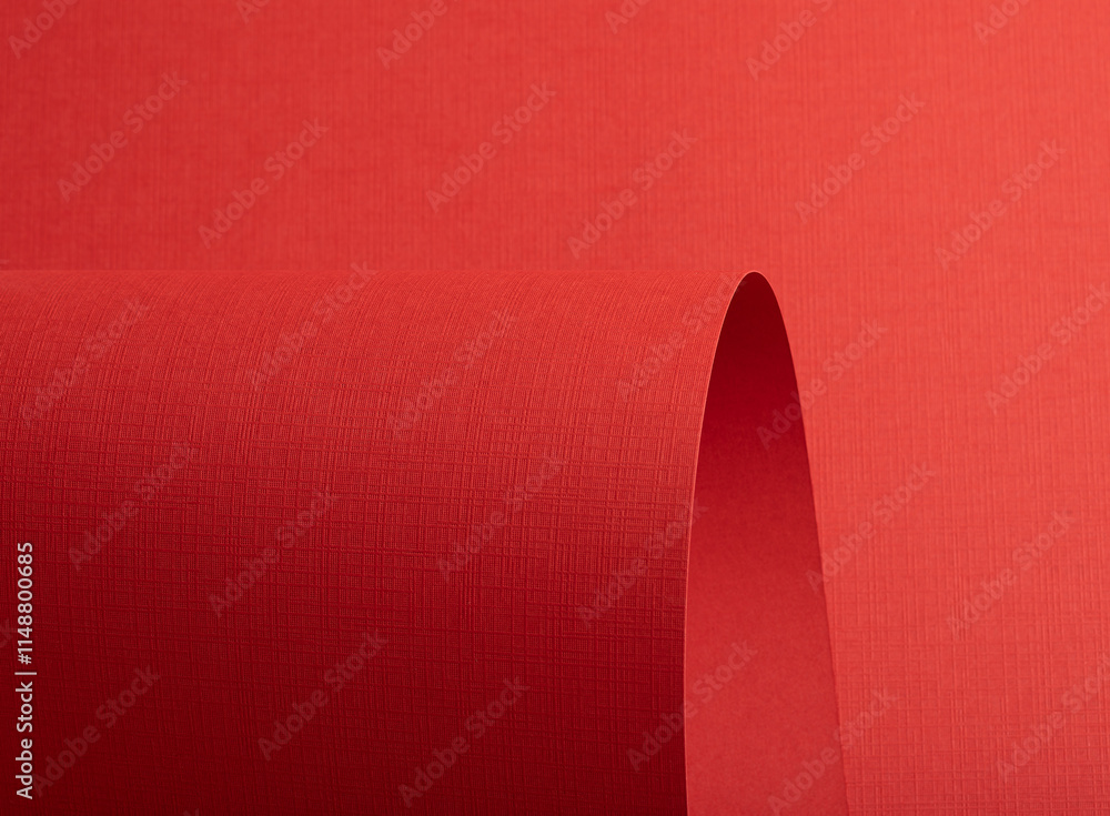 Aufkleber Crimson red paper texture with a dynamic crosshatch pattern and fine embossed details. The surface features warm tones and bold hues, creating a luxurious and elegant background