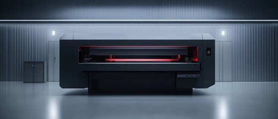 Obraz premium High-Tech Industrial Large Format Printer in Modern Factory Setting
