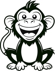 Proboscis monkey on white Background