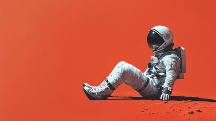 Astronaut on a Red Planet