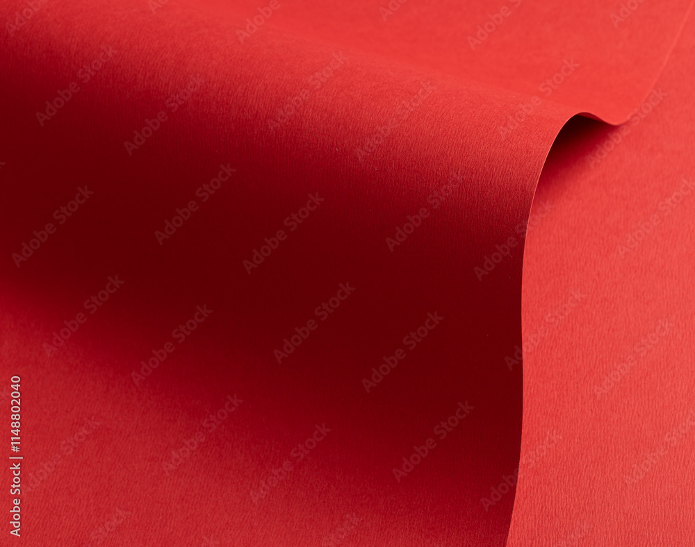 Poster crimson red paper texture with subtle wavy shapes and a matte finish. the vibrant, rich tones and el