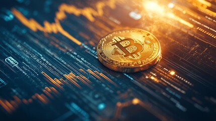 Bitcoin trading fluctuations global market financial data digital environment close-up view cryptocurrency insights