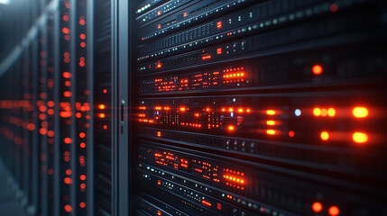 Illuminated Server Racks in a Data Center