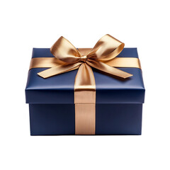 Elegant gift box with attractive ribbon for celebration isolated on a transparent background.