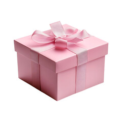 Obraz premium Elegant gift box with attractive ribbon for celebration isolated on a transparent background.