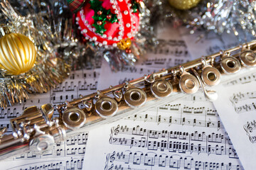 a flute with christmas decorations © Blessings Captured