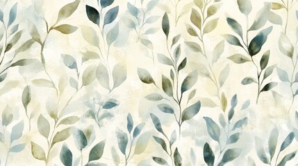 Elegant watercolor leaf pattern art studio digital design artistic environment close-up nature inspired aesthetic