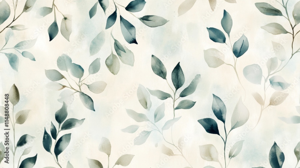 Poster delicate botanical patterns abstract art digital design serene atmosphere close-up view nature inspi