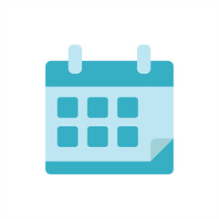 Fototapeta premium Calendar icon features a clean and organized design, perfect for scheduling apps
