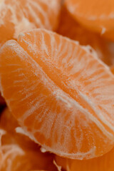 close up of peeled tangerine