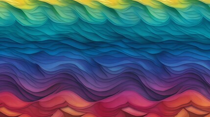 Fototapeta premium Abstract Colorful Layered Wave Pattern Design