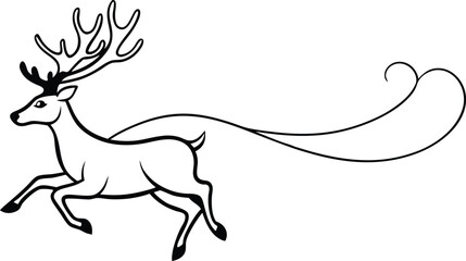  Santa’s Reindeer Taking Off