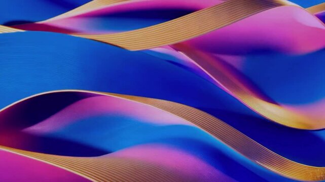 abstract background of nlue and pink waves