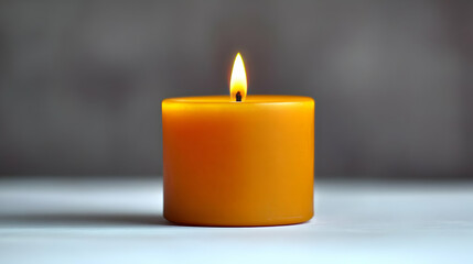 Relaxing Candle Icon Concept Vector Lit Candle Simple Design for Self Care Ambiance Infographics White Background
