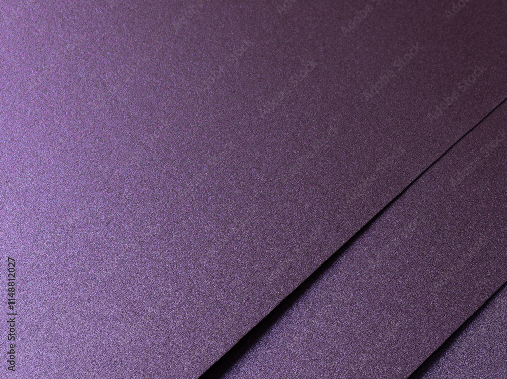 Poster deep purple paper texture with a pearlescent metallic finish, featuring sleek lines and a glowing gr