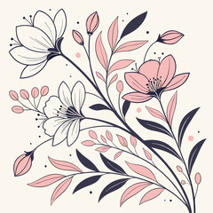 detailed floral pattern with stylized flowers