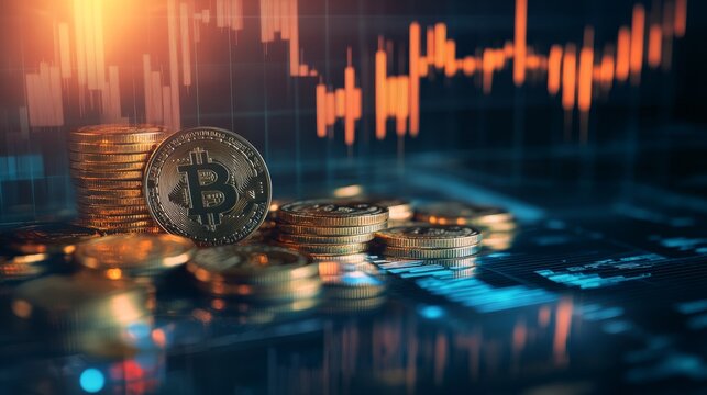 Cryptocurrency investment trends global market financial analysis digital economy close-up bitcoin insights