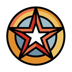 star icon vector on white background. 