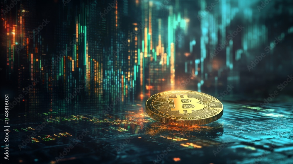 Poster cryptocurrency market trends analysis digital realm financial content virtual environment dynamic pe