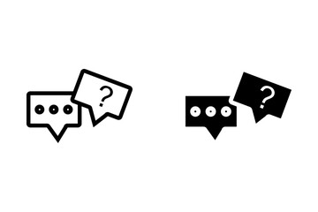 Comment icon speech bubble symbol. Speech bubble collection . Cloud speech bubbles collection. Black speech bubble . Vector illustration