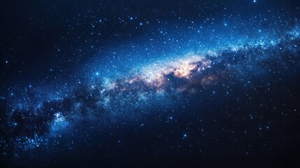 Naklejka premium Majestic spiral galaxy with countless stars.