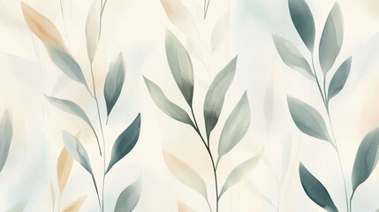 Delicate leaf patterns abstract art nature soft color palette close-up view organic design for creative spaces