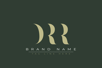 DRR abstract letter logo design. This logo is designed by three abstract letters. 