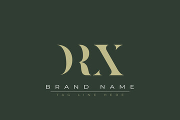 Fototapeta premium DRX abstract letter logo design. This logo is designed by three abstract letters. 