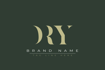 DRY abstract letter logo design. This logo is designed by three abstract letters. 