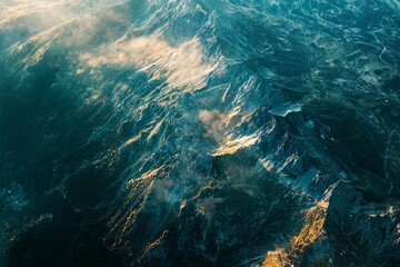 Captivating aerial shot capturing the swiss and french alps majesty.