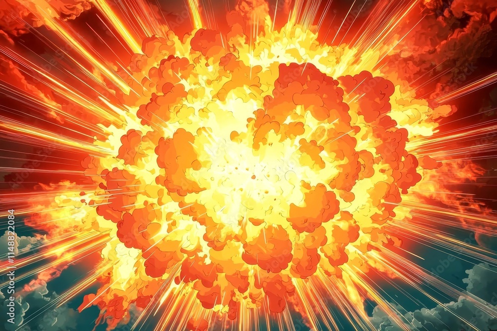 Poster comic art style exploding pop speech bubble background explosive pop background.