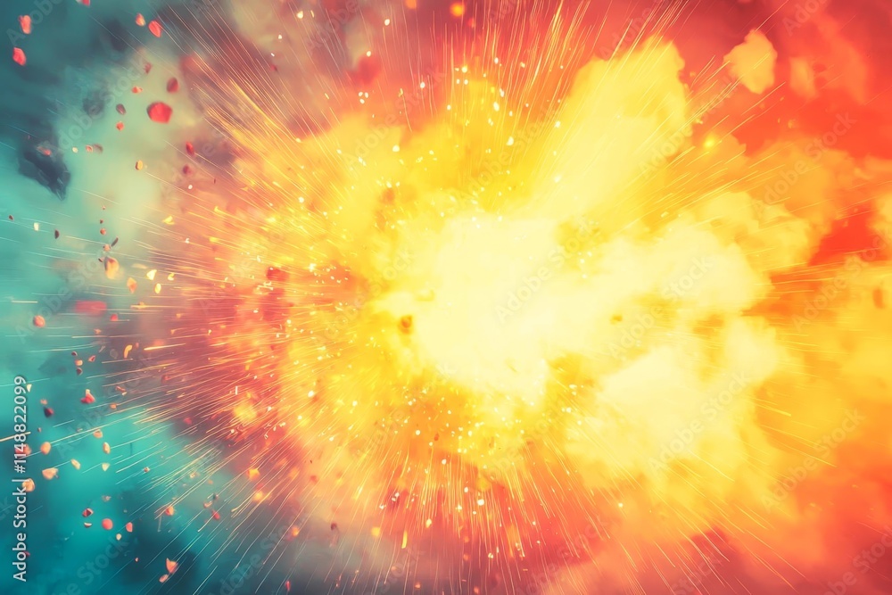 Poster comic art style exploding pop speech bubble background explosive pop background.