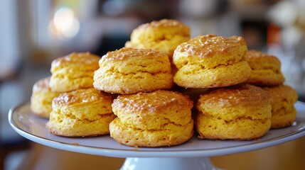 Freshly baked pumpkin scones