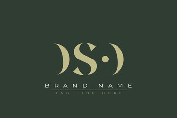 DSO abstract letter logo design. This logo is designed by three abstract letters. 