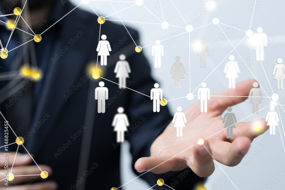 Poster business network group in a network