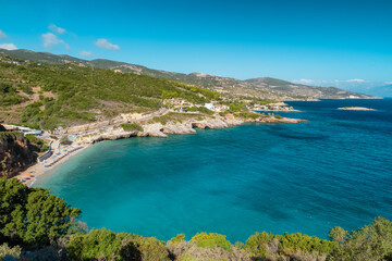Obraz premium Xigia Sulfur Beach on Zakynthos island, Ionian sea, Greece. 