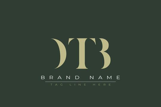 DTB abstract letter logo design. This logo is designed by three abstract letters. 