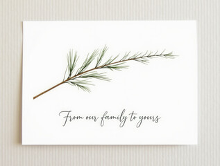 Sparse Pine - A Lone Pine Needle Branch Depicted in Detailed Delicate Line Art