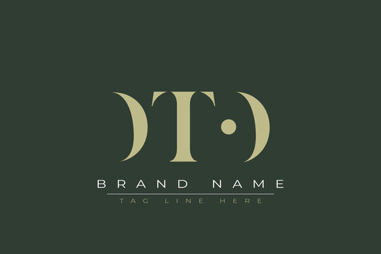 DTO abstract letter logo design. This logo is designed by three abstract letters. 