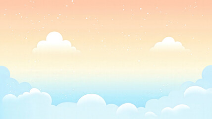 Fototapeta premium A serene gradient sky background transitioning from pale orange to soft blue, creating a calm and atmospheric vibe, perfect for outdoor themes and nature-inspired designs.