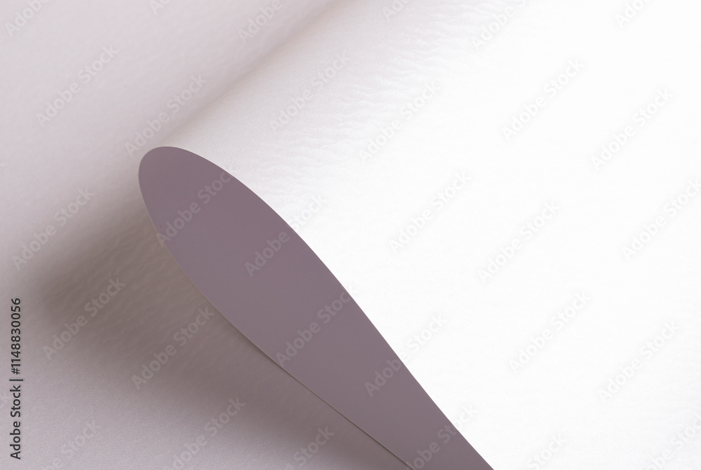 Aufkleber White paper texture with a pearlescent finish and looping wavy patterns. The smooth, delicate surface features subtle overlapping shapes, combining minimalist elegance with a