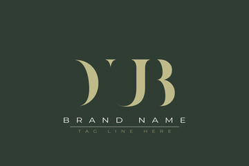 DUB abstract letter logo design. This logo is designed by three abstract letters. 